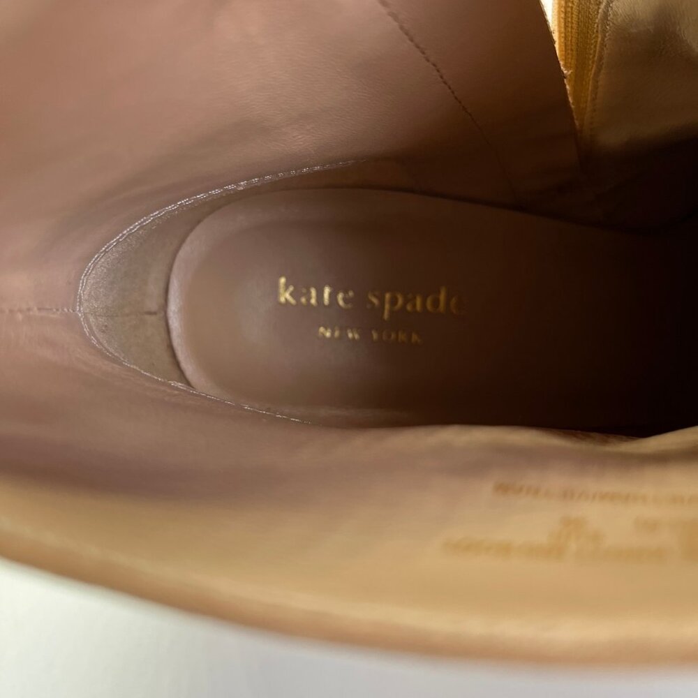 Kate Spade Knott Mid Suede Boot Size 8.5B Light Fawn Round Toe Ankle Boots - Picture 10 of 16